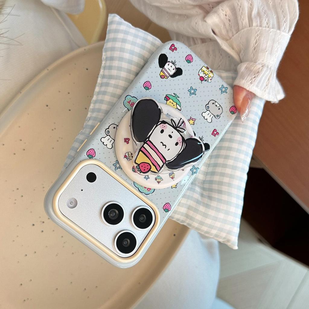 Cute Puppy Magnetic Mount Phone Case for iPhone 16, iPhone 17, and iPhone 17 Pro Max