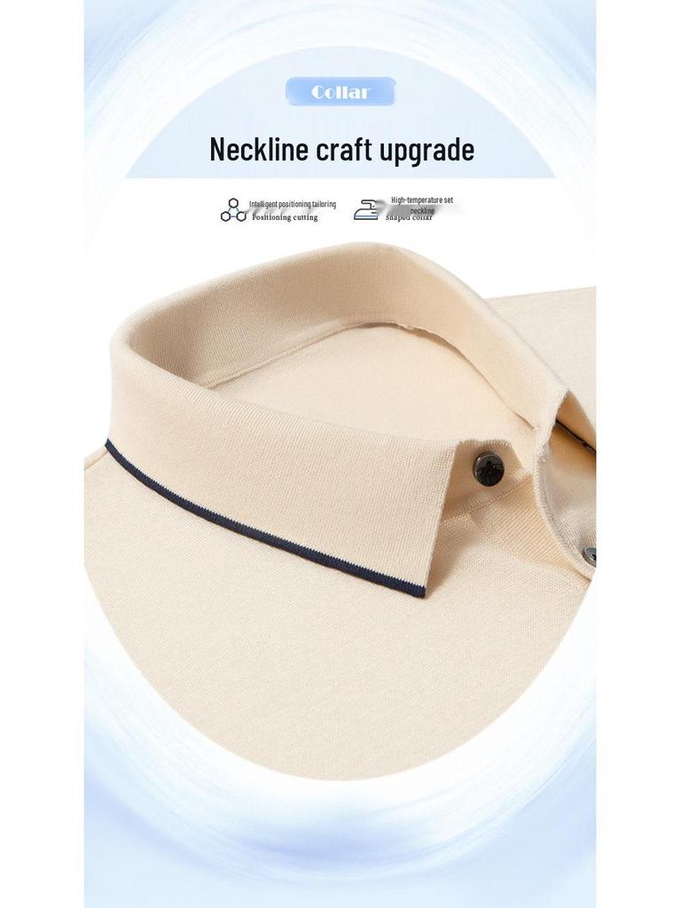 Men's 2026 Summer Casual Polo Shirt - Breathable Yarn-Dyed Stripe, Loose Fit Short Sleeve with Lapel