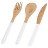 3Pcs Japanese Wooden Cutlery Set Safe BPA   Wooden Cutlery Spoons Forks Knives for Kitchen