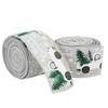 2Pcs Christmas Ribbons Cartoon Retro Truck Pattern 5 Meters Decorative AccessoriesGray