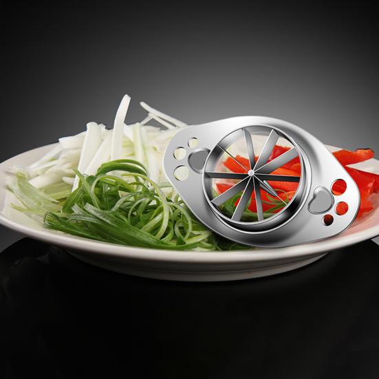 Scallion Cutting Tool 304 Stainless Steel Green Onion Slicer Easy Operation Multi-functional Vegetable Cutter for Celery Peppers Dishwasher Safe