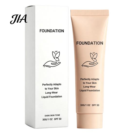 Long-Lasting Foundation 30G Color Changing Liquid Foundation, SPF 50 Natural Deep Tone Sunscreen Lightweight Makeup Concealer for All Skin Types