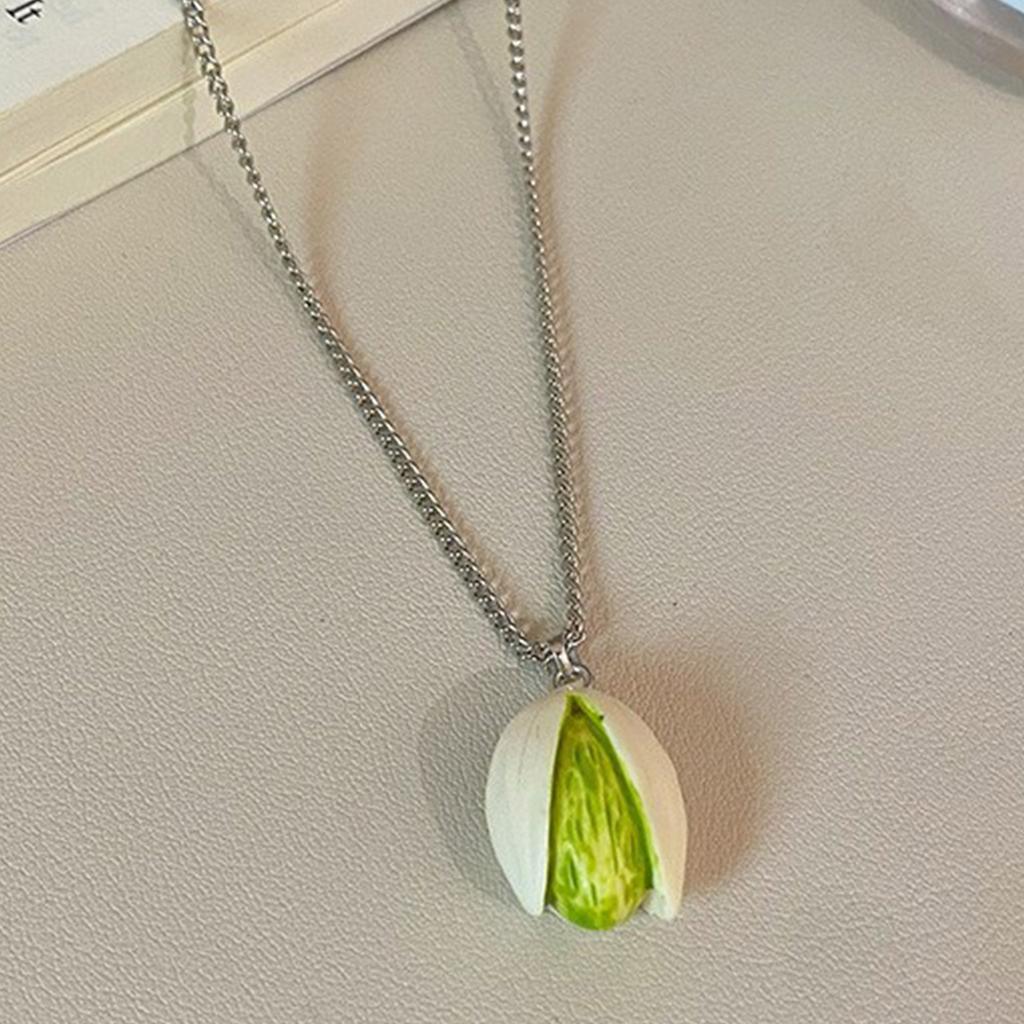 Unique Pistachioes Necklace Creative Designs Symbolizing Love and Individuality for Couples and Trendsetters Wear
