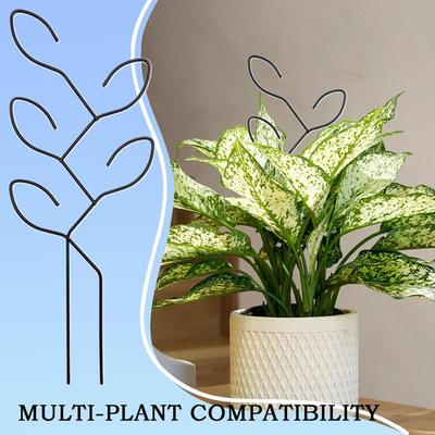 Small Trellis For Indoor Potted Plants Metal Leaves Shape Garden Support Stake Stable Heavy Duty Rustproof Houseplant Stand