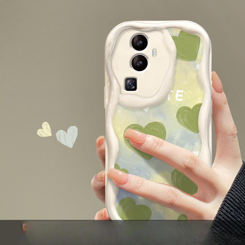 

Подходит для чехла для мобильного телефона Opporeno10pro Нишевый R17/15 Зеленая цепочка любви A53/97 Полная защита от падений OPPO A97 5G