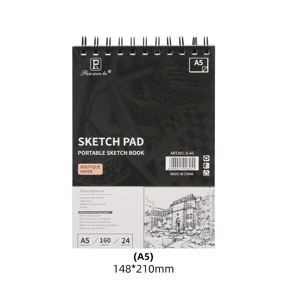 

A3/A4/A5 Coil Sketchbook 24 Sheets Eco-Friendly Thick Drawing Paper Acid Free Spiral Bound Artist Sketch Pad Colored Lead