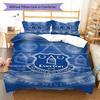 Everton Logo  Pattern Bedding Quilt Set Quilt Cover Pillowcase Home Decoration Birthday Gift (1 * Duvet Cover + 2 * Pillowcase, Without Core)