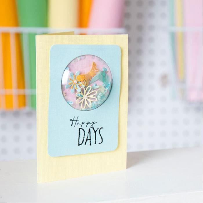 Recharge pour shaker box - SIZZIX - Shaker dômes circle 2 - 8 pièces - Mixte - Adulte