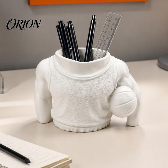 Desktop Makeup Brush Holder Basketball Player Pen Holder, 3D Printed Sports Themed Organizer, Theme Party Favors Funny Pencil Cup, Novelty Gift