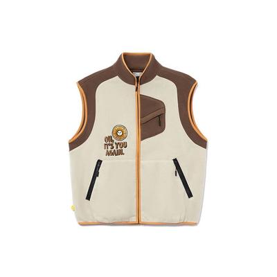 Li Ning Urban Outdoor Series Fleece Vest Men Vests Brown AMDR075-1