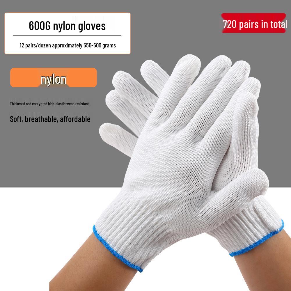 Durable King Labor Gloves: Cotton-Nylon Mix for Construction & Auto Repair