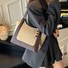 Herbst/Winter Retro Schulter-Eimerbeutel mit großem Fassungsvermögen - Modische Damenhandtasche für den Weg zur Arbeit