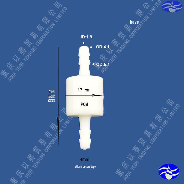 Ozone & Oil Resistant Plastic Check Valve / Stop Valve / Non-Return Valve