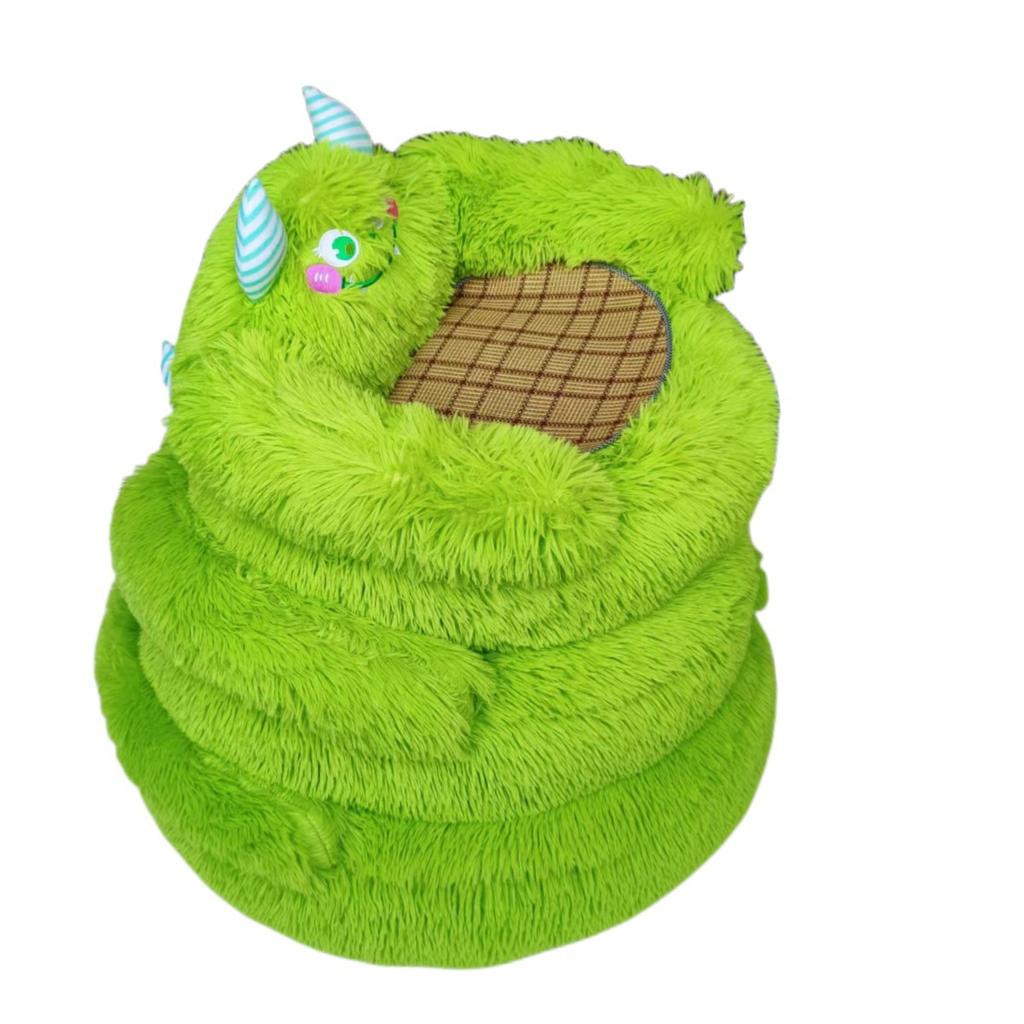 Long-haired Nest Cartoon Monster Pet Nest Mat Dog Nest Cat Nest Universal Washable Creative Personality Cute Plush for All Seasons