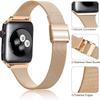 Schlankes Armband für Apple Watch Band 44 mm 40 mm 38 mm 42 mm 45 mm 41 mm Pulseira Edelstahlarmband Correa iWatch Serie Ultra 8 7 6 5 4 3 SE