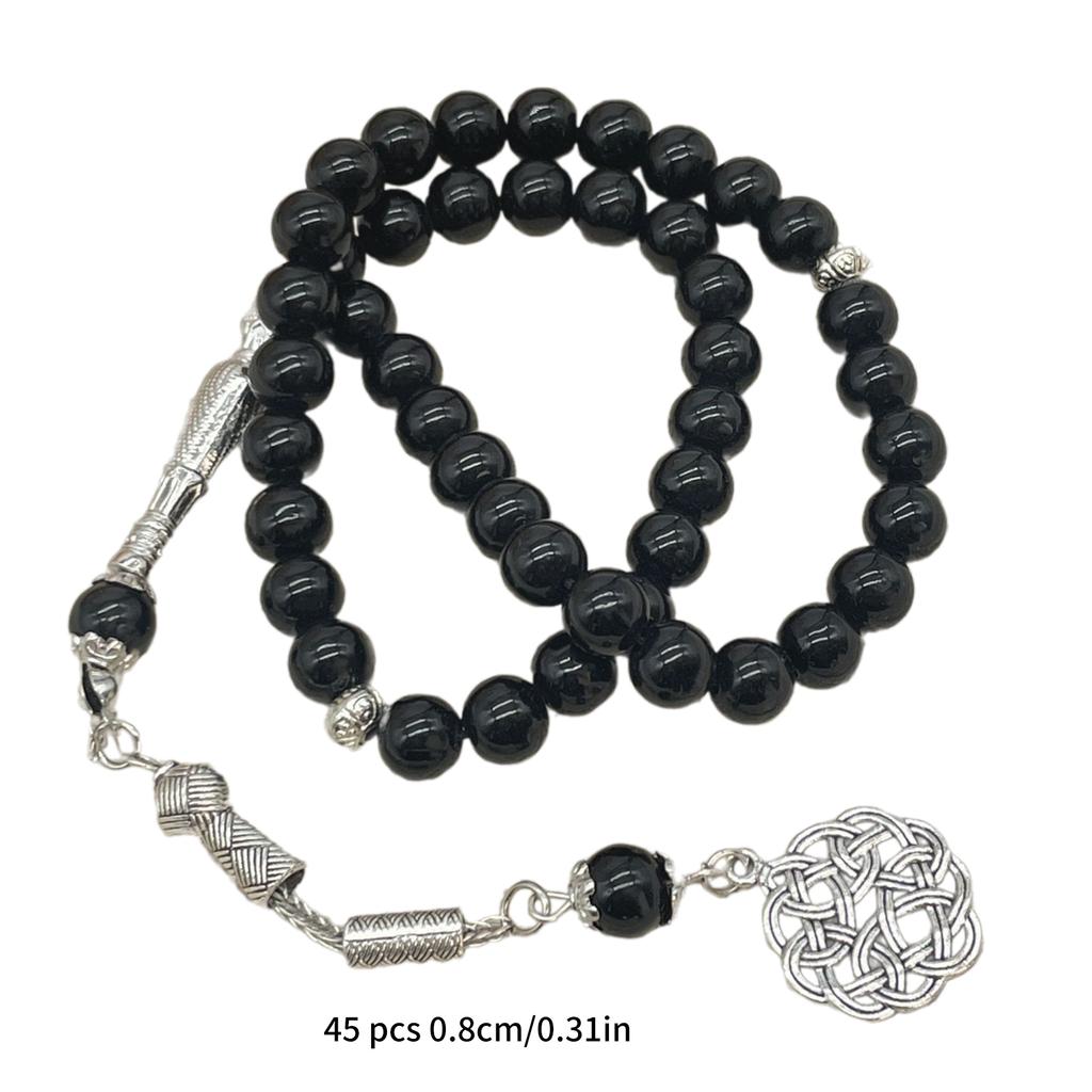 Handcrafted Prayer Beads Traditional Tasbih for Muslims 45 Rosary Beads Bracelet Islamic Muslims Religion Eid Gift