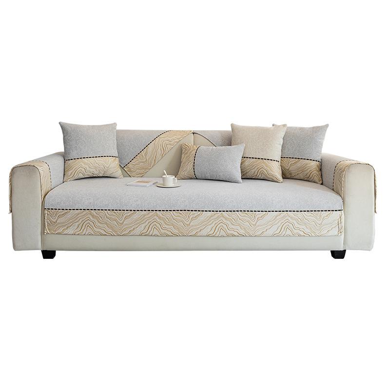 Internet Celebrity Sofa Cushion Universal Chenille Non-Slip Nordic Simple Light Luxury Sofa Cover Cover Back Towel