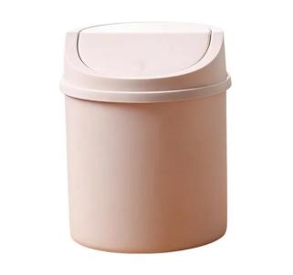 Desktop Can with Lid, Small Plastic Garbage for Home and