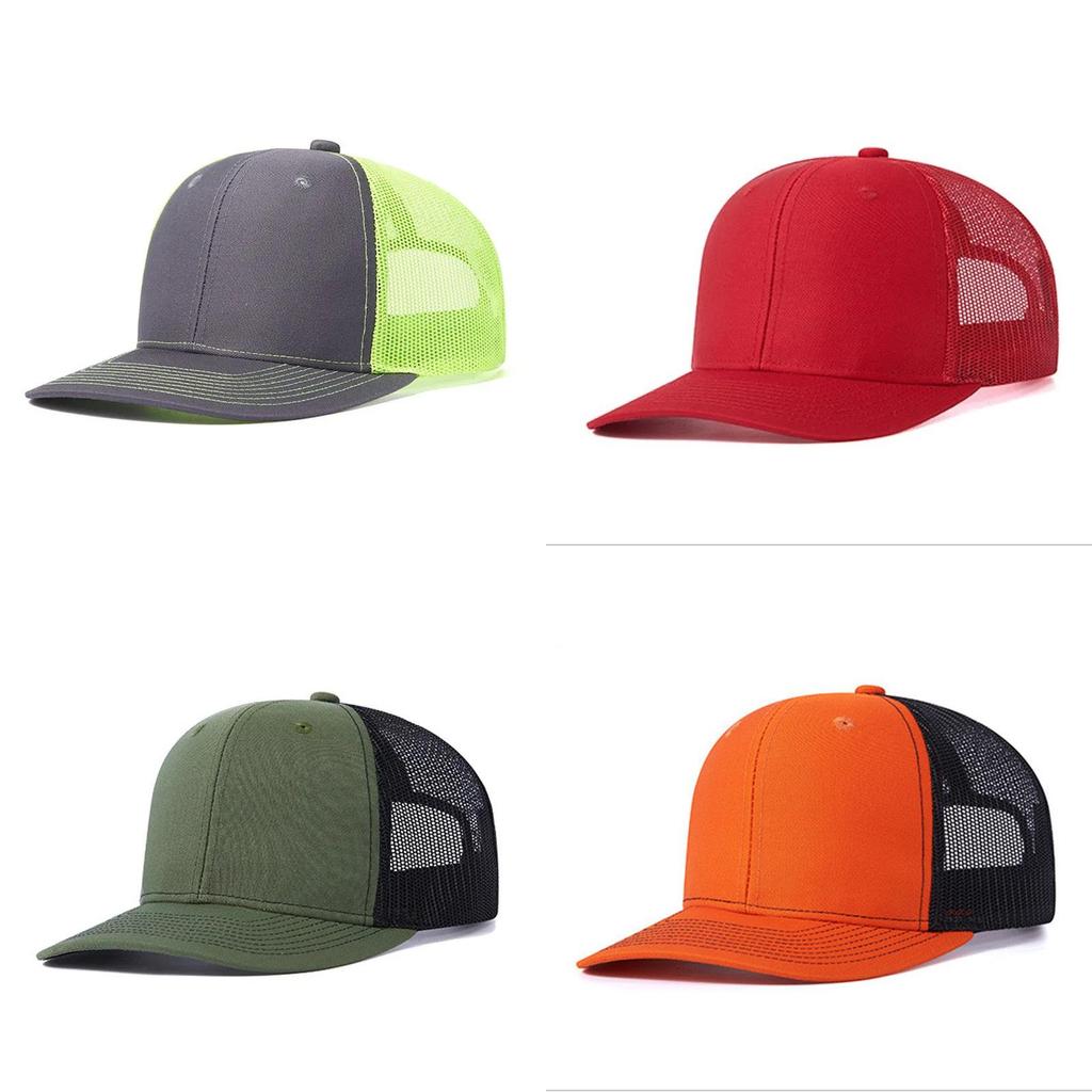Cotton Mesh Truck Driver Cap With Wide Brim Sunshade For Summer Outdoor Activities