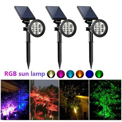 7LED Outdoor Solar Lights RGB Changing Lawn Ground Lamp IP67 Waterproof Landscape Spotlights Lighting For The Garden Decor