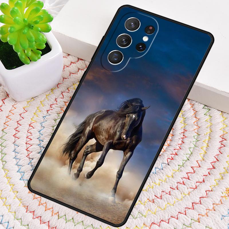 Running Horse Animal TPU Phone Case For Samsung Galaxy Note 10 Pro S26 S25 S24 S23 S22 Ultra Plus S21 FE S20 Shockproof Cover