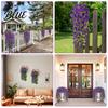 Wedding Artificial Flowers for Outdoor Fake Hanging Morning Glory with Eucalyptus Leaves UV Flower Bouquet Resistant Faux Plants Petunias