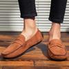 Men's Loafers Comfy Daily Driving Doudou Shoes Office Faux Suede Slip-on Flat Casual Shoes Outdoor Walking Shoes Large Size39-47