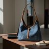 Large Capacity Denim Tote Korean Design Shoulder Bag Versatile Jean Handbag for