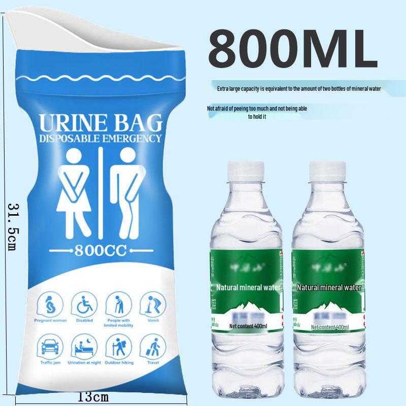 Portable Unisex Disposable Urine Bag for Long-Distance Travel Emergencies
