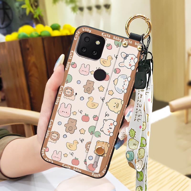 Protective Fashion Design Phone Case For TCL T-Mobile Revvl 5G Durable Waterproof Lanyard Soft case Anti-knock Wristband
