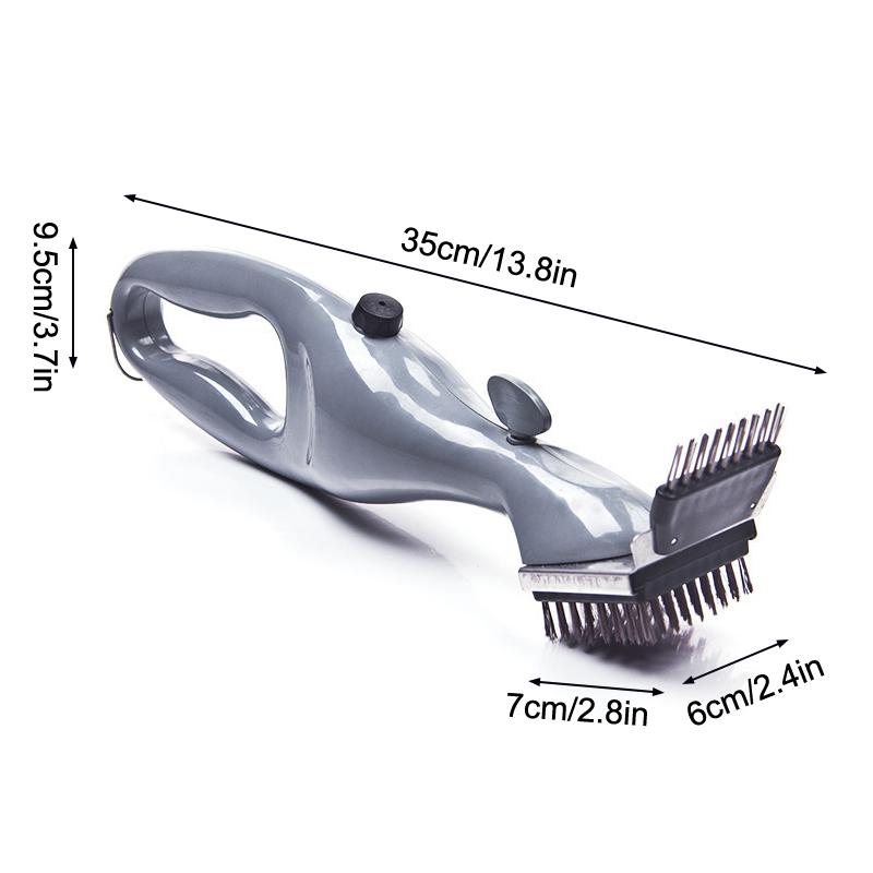 Grillbürste und Schaber, Dampf-Grillbürste aus Edelstahl, Grillreinigungsbürste BBQ-Reiniger Zubehör BBQ-Grillbürste