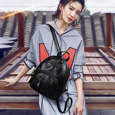Sac à dos antivol en cuir PU souple pour femmes, sac à bandoulière vintage pour dames, mini sac à dos de voyage, sacs d'école pour filles