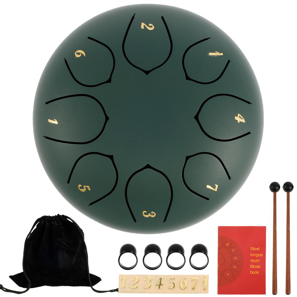 Rain Drum Tones Steel Tongue Drum Outdoors Rain Drum Instrument Mini Hand Drum Ethereal Drum Sticks Percussion Drum Accessories
