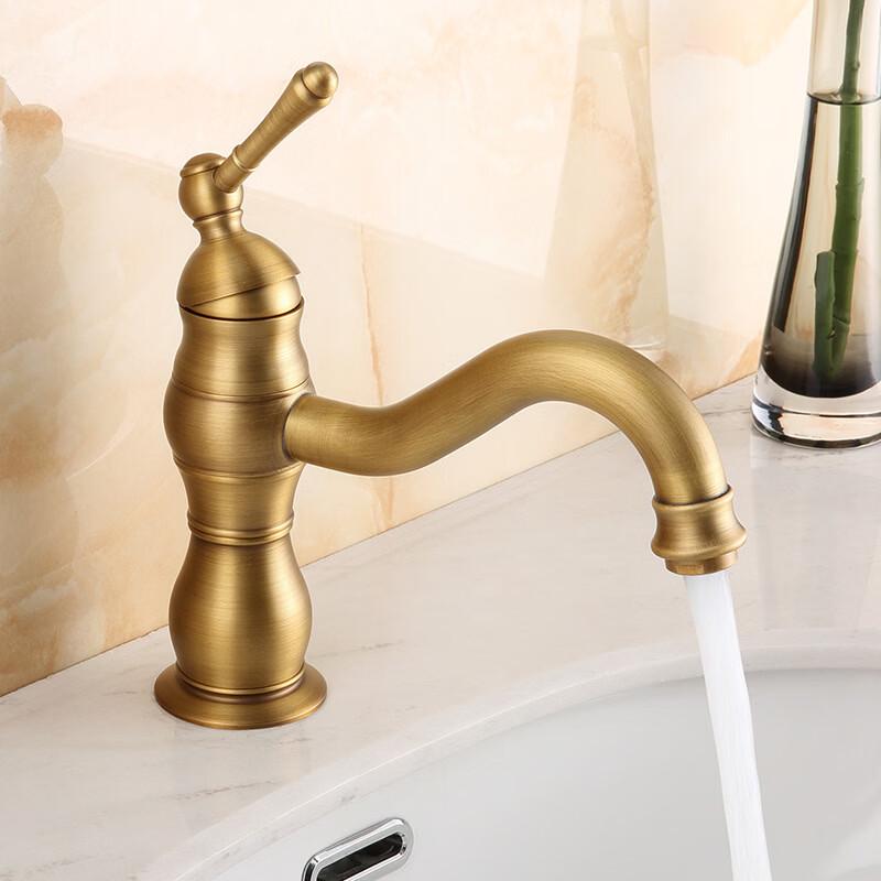 OEING American Style Antique Wall-Mounted Bathroom Faucet