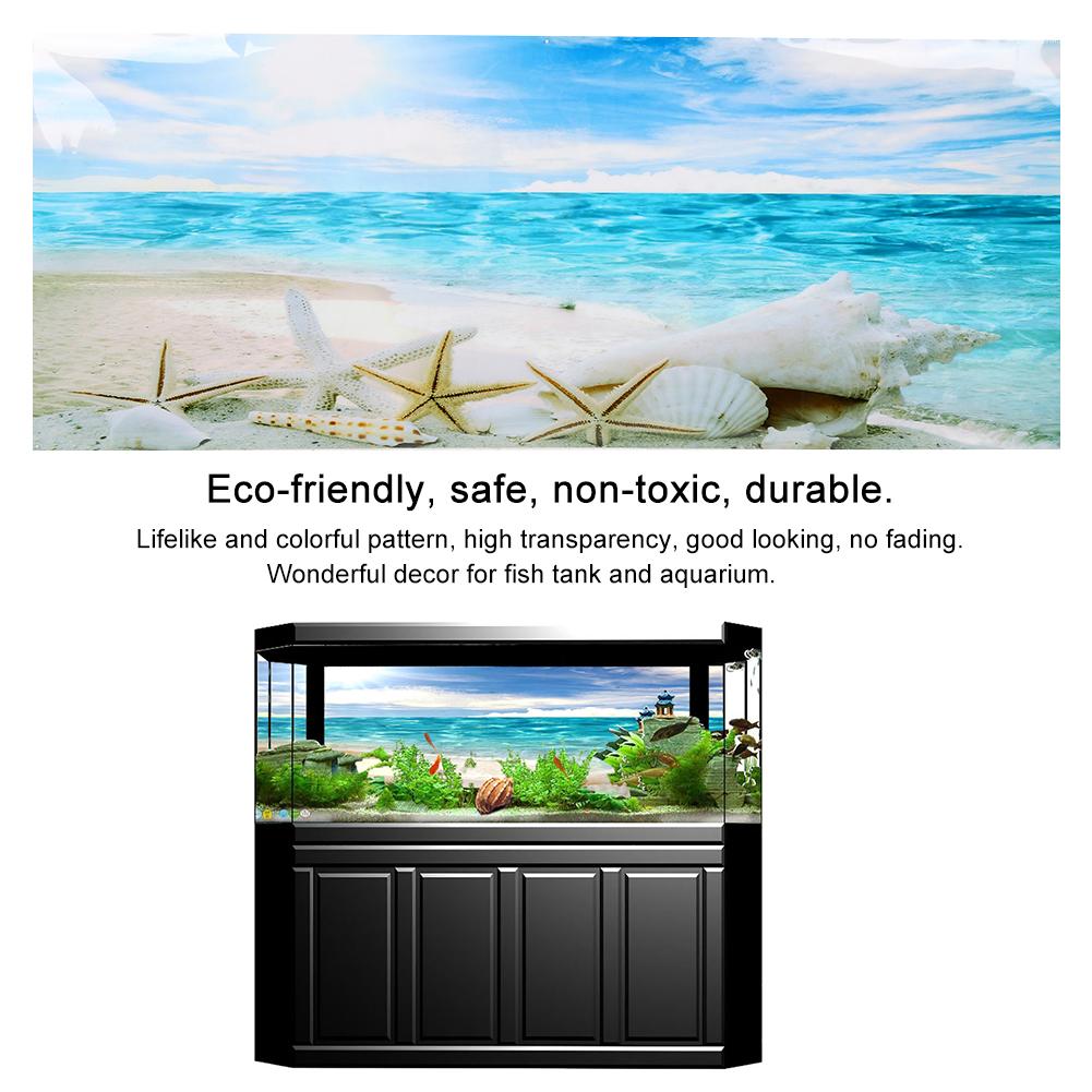 Póster Decorativo de Fondo Pinturas Pegatina de PVC Paisaje para Acuario Peces