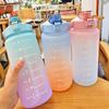 2 Liter Large Capacity Sports Water Bottle Leak Proof Colorful Plastic Cup Drinking Outdoor Travel Portable Gym Fitness Jugs