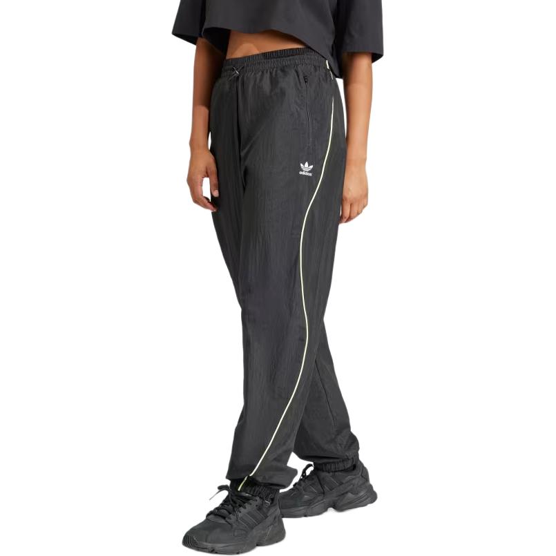 Adidas Originals Loose Parachute Pants With Print Women Bottoms Black IT9698