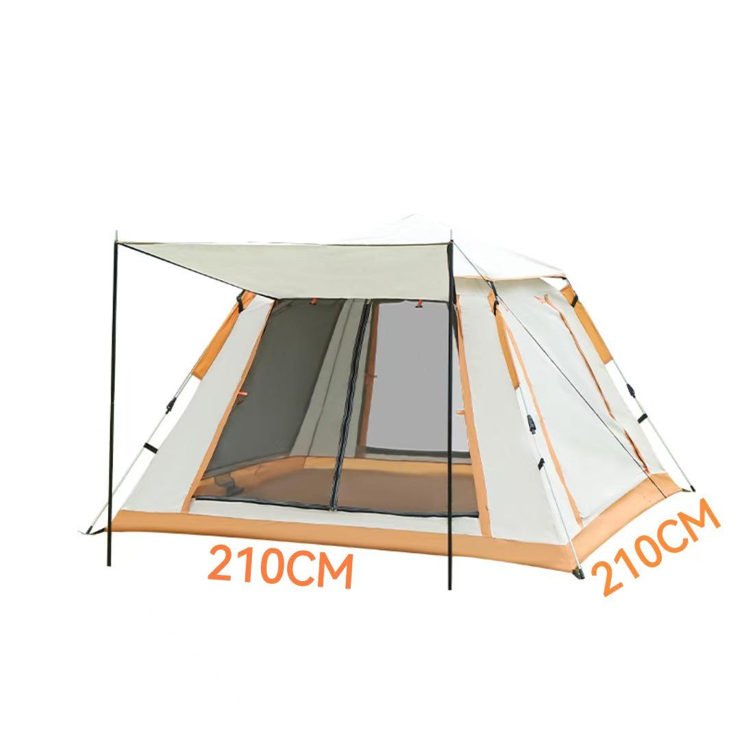 Cloud Mist Gray Automatic Push-Pull Tent: Rainproof, Mosquito-Proof, Four-Sided Design for Outdoor Camping, Beaches, and Parks. Tent Only