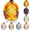 Men's Short Sleeve Polo Shirt Slim Fit Business Casual Collared Shirt with Lobster Graphic Print Suitable for Summer Wear
