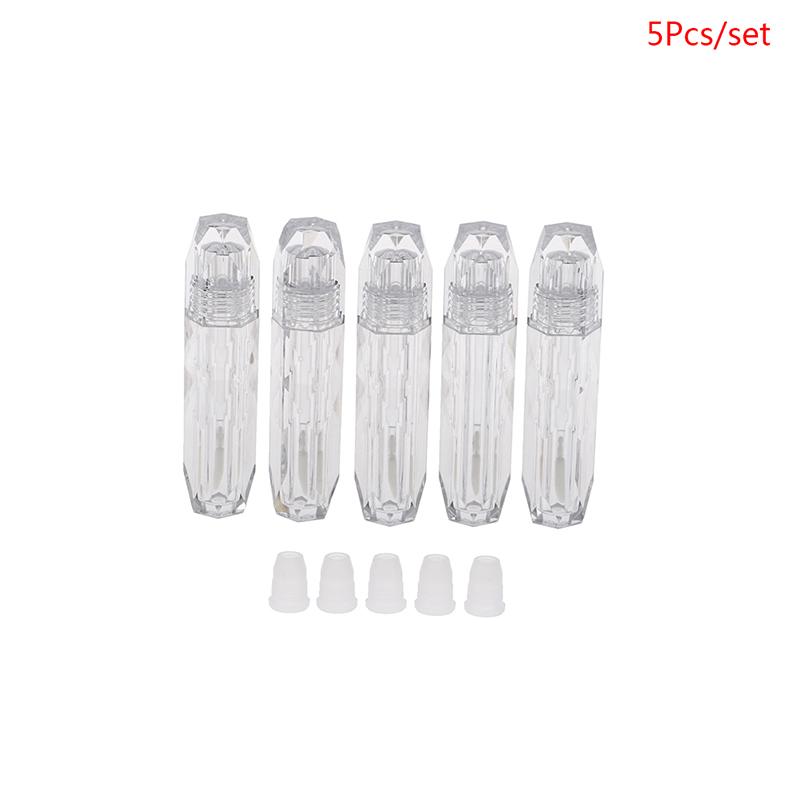 

4 мл 5/10 шт. пустой тюбик для блеска для губ, контейнер для бальзама, тюбик для бальзама, бутылка с алмазной помадой 5Pcs