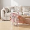 Transparent Clear Straw Cup With Lids Drinking Cup Sweet Bow Cup  Student