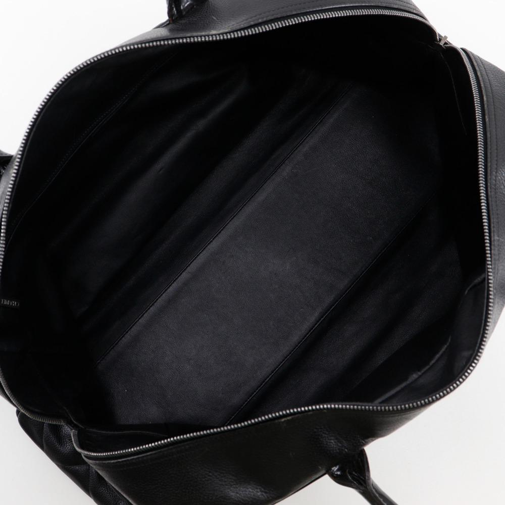 Chanel Matelasse Boston Bag Logo Black Caviar Skin/enamel Women Used