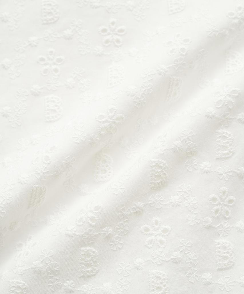 Deobanes Flower Eyelet Sleeveless Dress_White