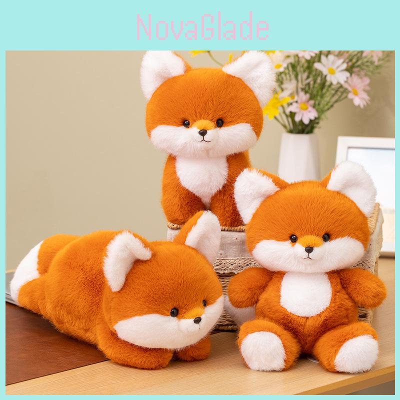 Cute Fox Plush Toy Desk Companion With Soft Pp Cotton For Office Decor And Gift