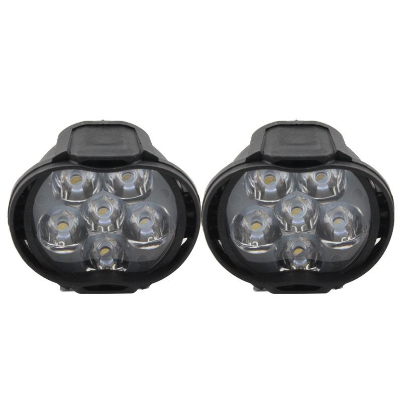 1PCS 6 LED Motorcycle Headlight Waterproof Scooters Spotlight Car Auxiliary Lamp Fog Bulb Work Lights white Universal 11v