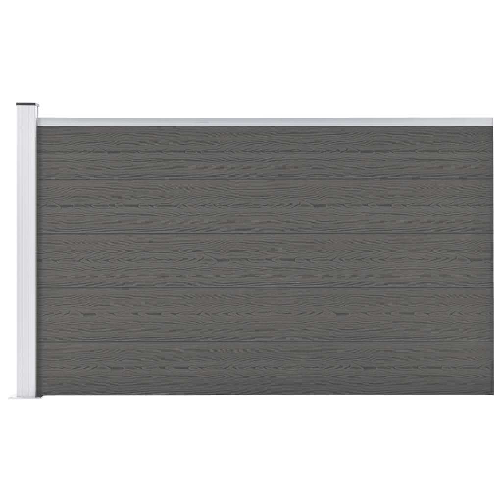 WPC Garden Fence 175 X 105 Cm Grey