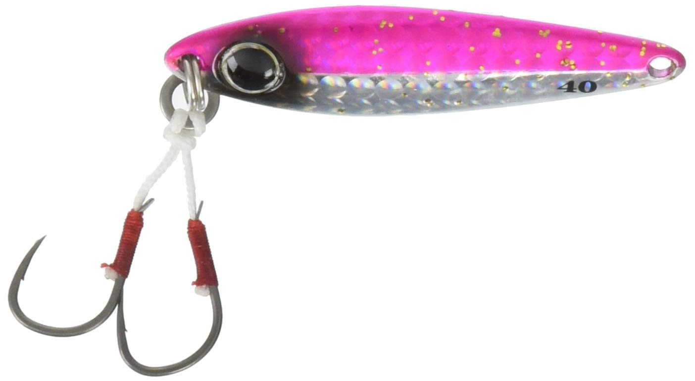 

JACKALL Metal Jig Binbin Metal TG 40g Micro Pink (Glow Edge).