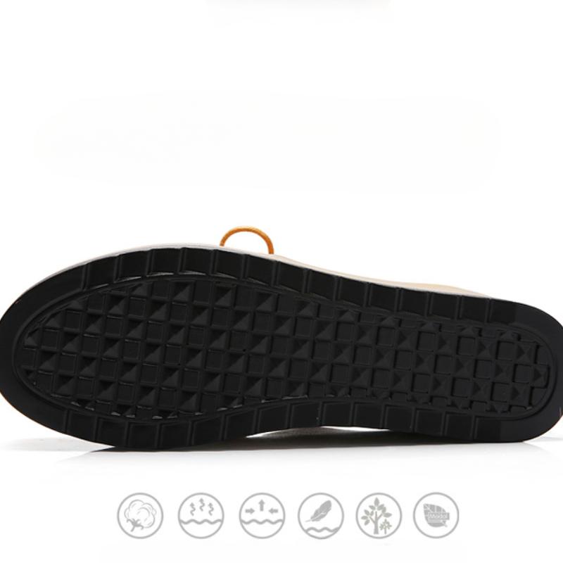 Women's Velvet Versatile British Leather Shoes Thick Sole Lace Up Casual Shoes