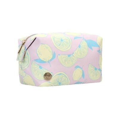 Makeup Bag - MIPAC - Gold Wash Silver - Fruit Print - 100% Polyester - 21x33 Cm