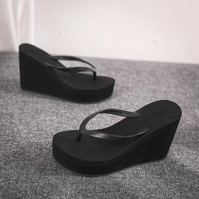 Nieuwe Dames Slippers Wedges Comfort Zomer Platform Slippers Buiten Beknopt Strand Hoge Hak 9cm Casual Slides Dames Slipper